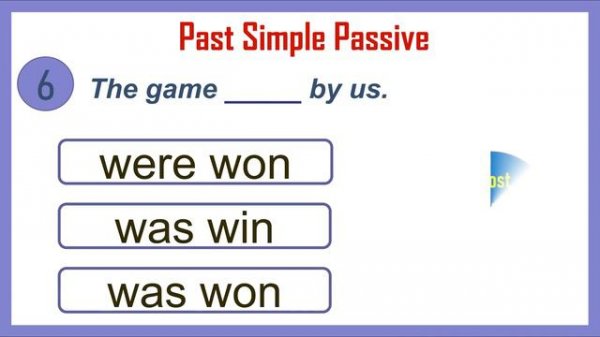 English Past Simple Passive Quiz