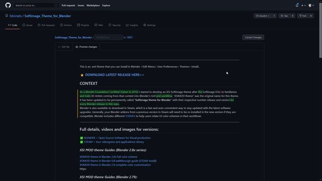 Softimage Theme for Blender in Github (2021) смотреть онлайн