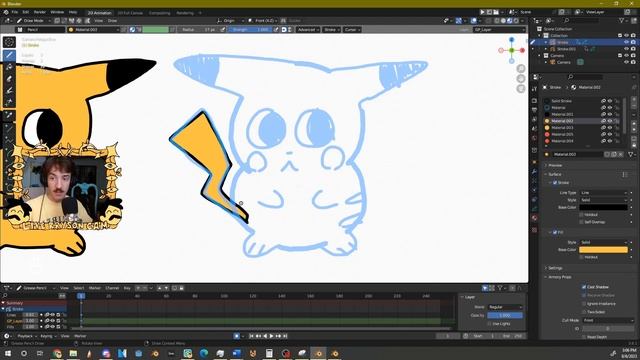 Blender Tutorial: An Intro To Grease Pencil (and some super secret tips!) смотреть онлайн