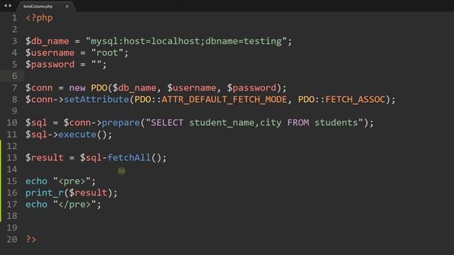 PHP PDO - bindColumn Method Tutorial in Hindi / Urdu смотреть онлайн