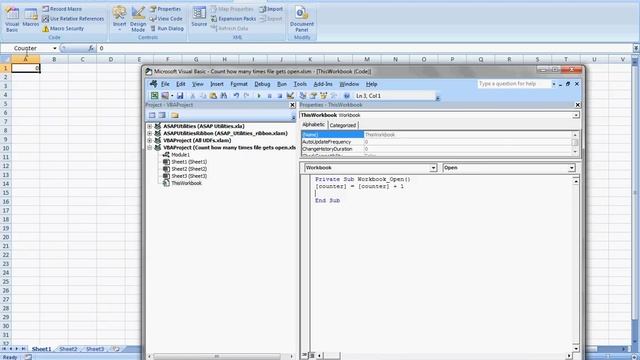Excel Solutions VBA :Count How many times the file gets open смотреть онлайн