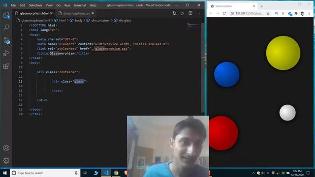 How to Create Glassmorphism Using HTML and CSS | Adobe XD смотреть онлайн