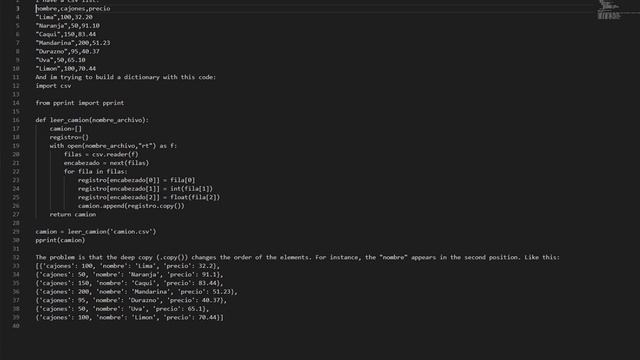 Python changes order of a deep copy[SOLUTION] смотреть онлайн