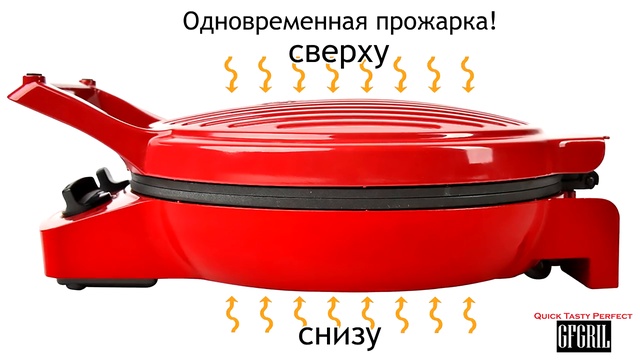 Обзор «Пицца мейкер GFgril GFB-1500 Pizza-Grill, цвет красный» смотреть онлайн