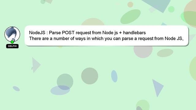 NodeJS : Parse POST request from Node js + handlebars смотреть онлайн