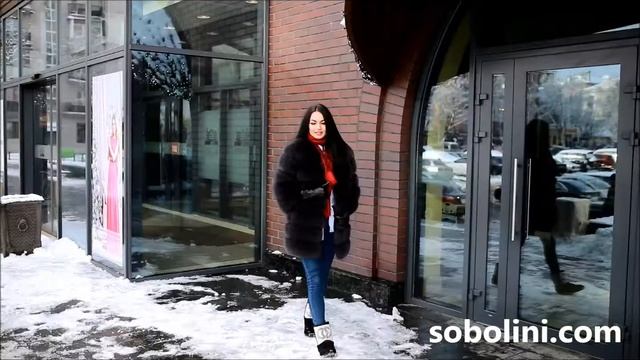 Эксклюзивная шубка из меха песца, лимитированная коллекция в магазине Соболини sobolini.com смотреть онлайн
