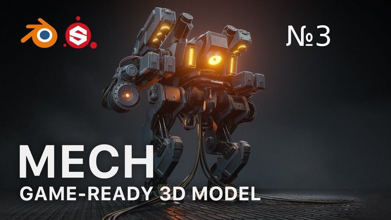 High To Low Poly Game Ready   3D Model Robot  #3