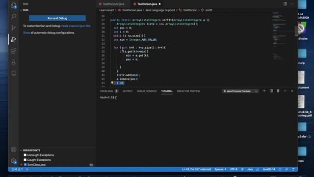 Java Programming tutorial 14 : Sort an arraylist and debugging in java смотреть онлайн