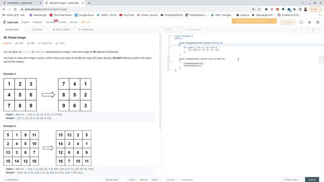 LeetCode 48 Rotate Image смотреть онлайн