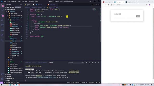 How to Create Password Strength Checker with Reactjs | Reactjs Tips смотреть онлайн