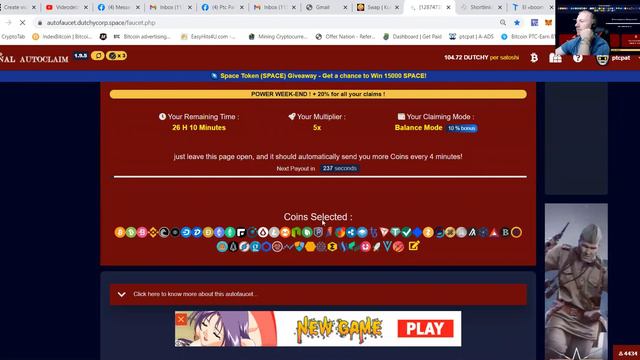 FREE CRYPTO Autofaucet Tasks Shortlinks Ptc Free Rolls #PtcPat Showing Poverty Is A Choice!! DYOR!!