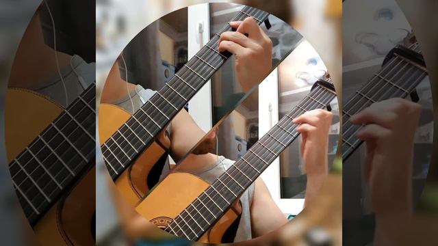 Gipsy kings "Luna de Fuego" fragment played by Renat Bikchurin. 2 guitars in one. смотреть онлайн