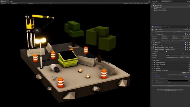 Unity3d post processing effects - Grain, Bloom, Ambient Occlusion, and Vignetting смотреть онлайн