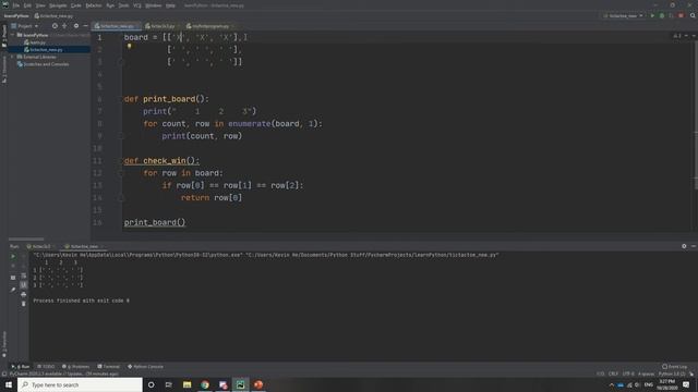 Python Tutorial 14: Tic Tac Toe: Check for Winner Function смотреть онлайн