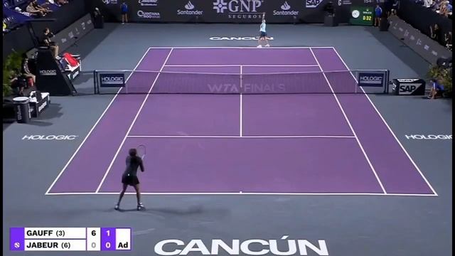 Cori Coco Gauff Smashed Ons Jabeur At The WTA Finals In Cancun