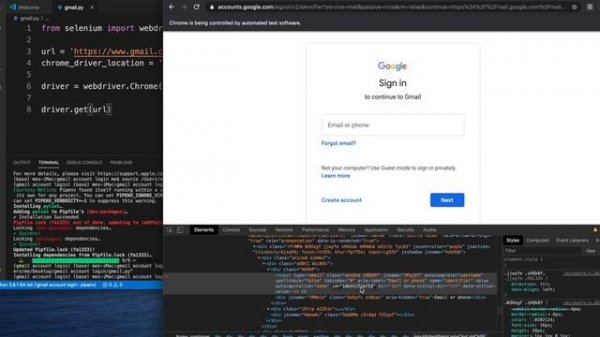 Automate Gmail using Python and Selenium  - A to Z tutorial with full working script to automate