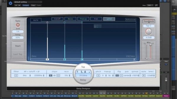 Logic Pro X - #72 - Mixing (part14) - Delay Designer Plug-in