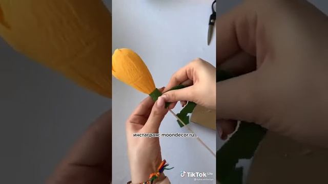 тюльпан из гофрированной бумаги смотреть онлайн
