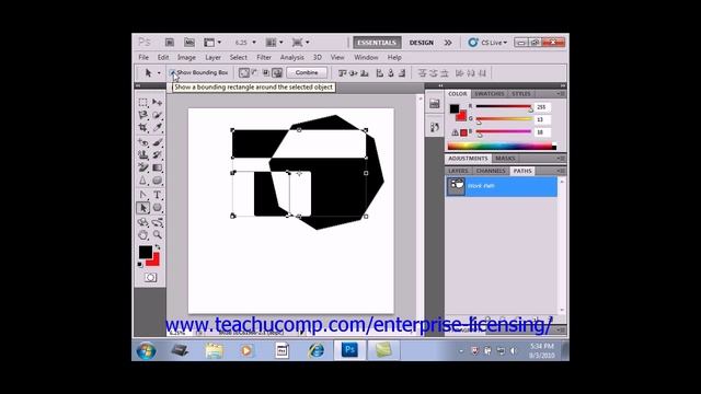 Photoshop CS6 Tutorial Working with Paths Adobe Training смотреть онлайн