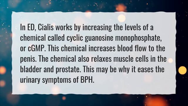 How long does it take for Cialis 5mg to work for BPH? смотреть онлайн