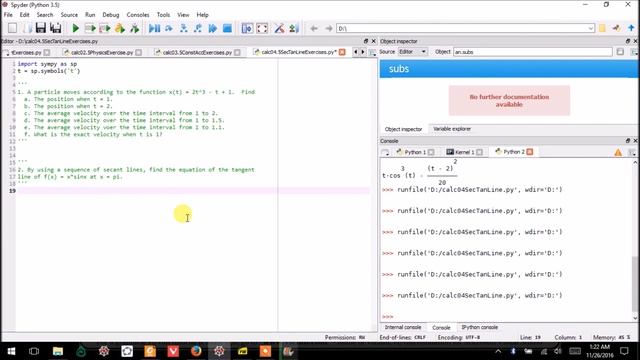14.0.0 Secant Lines Approaching the Tangent, Calc with Python смотреть онлайн