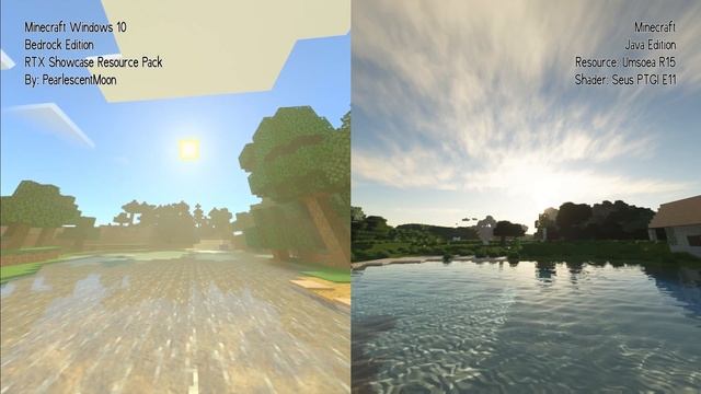 Minecraft RTX Ray-Tracing | Java VS Bedrock Edition!!! смотреть онлайн