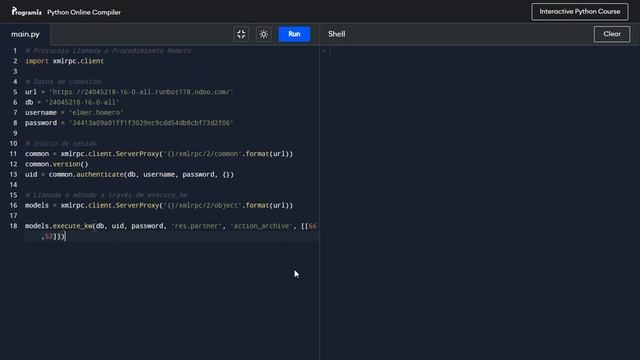 API ? EXTERNA ? ODOO: Archivar y desarchivar registros | Odoo API Ejemplo en Python | toggle_active смотреть онлайн