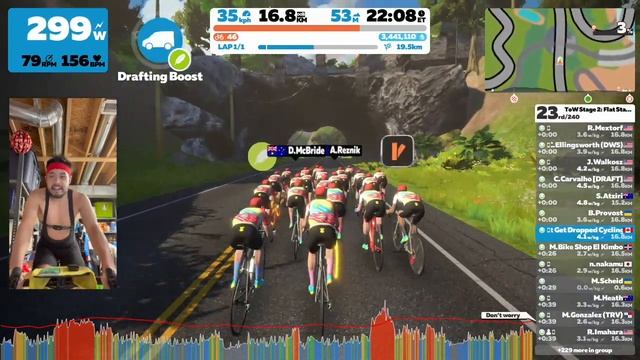 Driving the Zwift BUS! Triple Flat Loops // Tour of Watopia Stage 2 смотреть онлайн