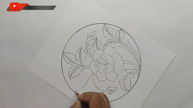 गुलाब का आलेखन कैसे बनाये/rose flower alekhan in circle/गुलाब आलेखन बनाने का तरीका смотреть онлайн