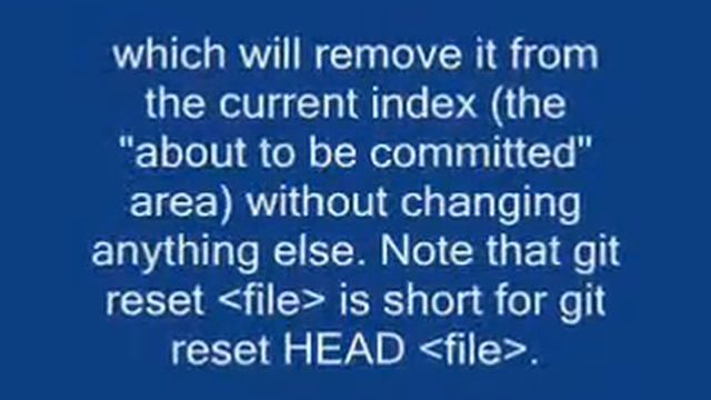 Undo 'git add' before commit смотреть онлайн