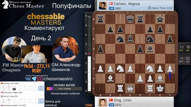 ChessAble Masters. 1/2. День 2. GM Александр Шиманов. Быстрые Шахматы. смотреть онлайн