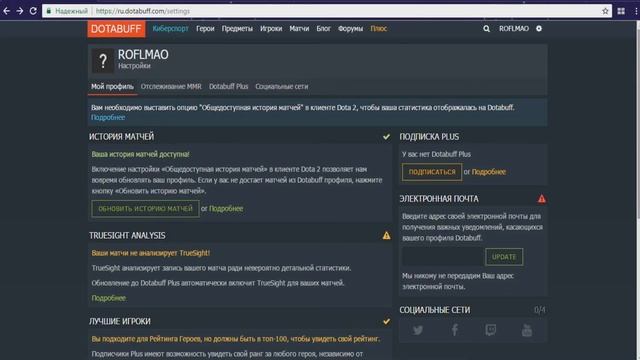 Как открыть свою статистику на дотабаффе смотреть онлайн