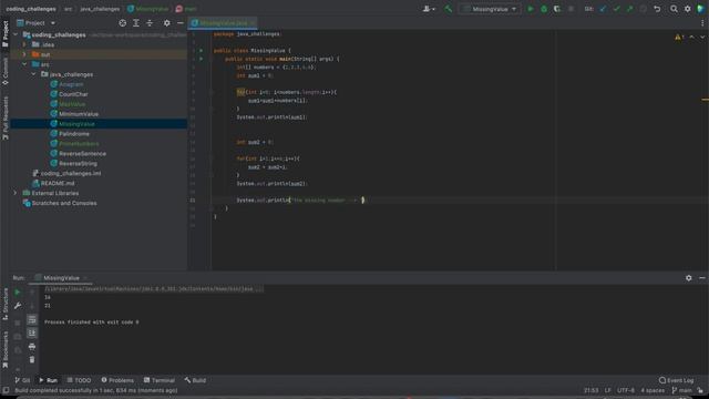 How to find the missing value in array using java смотреть онлайн