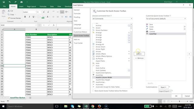 The AutoFilter Button in Excel смотреть онлайн