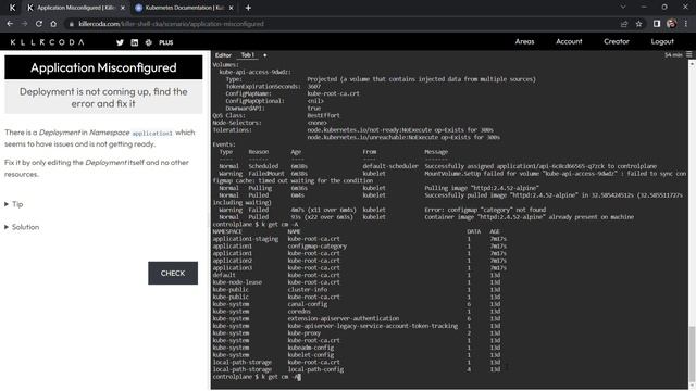 Application Misconfigured - Killer Shell CKA Killercoda Solution смотреть онлайн