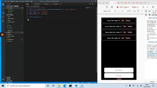 CRUD Firebase - React Native Expo Aula 4 part/6 смотреть онлайн