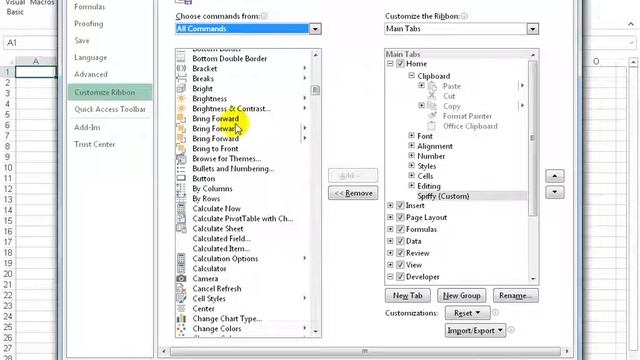 Excel 2013 Customizing the Ribbon смотреть онлайн