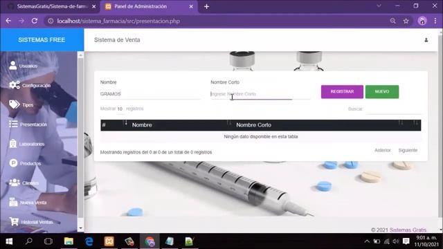Sistema de farmacia básico con PHP y MySQL código fuente gratuito смотреть онлайн
