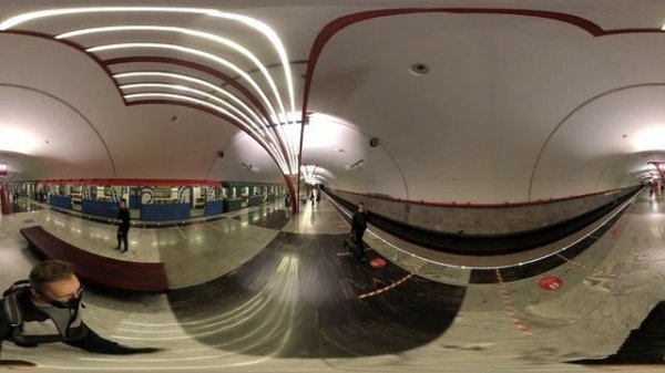 Алма-Атинская. Московское Метро. 4К 360 VR Video. Moscow Subway.