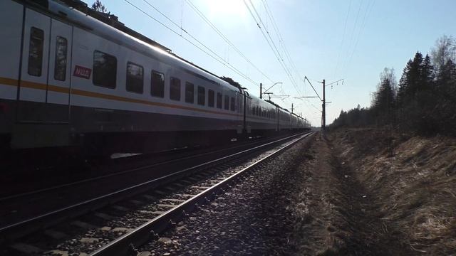 Электропоезд ЭП2Д-0095 ЦППК перегон Петелино - Голицыно смотреть онлайн