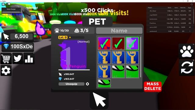 Pet Clicks Simulator Script roblox смотреть онлайн