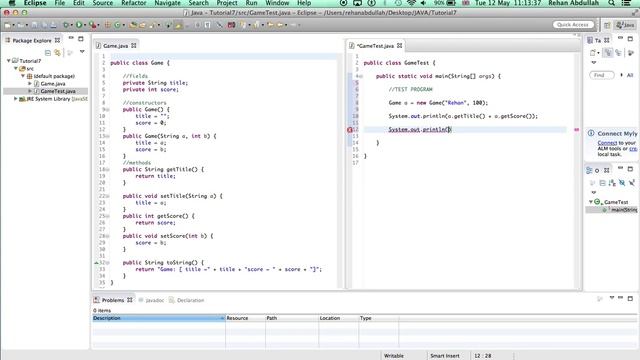 PROGRAMMING IN JAVA using Eclipse - Tutorial 7 | Custom Classes (Part 2) смотреть онлайн