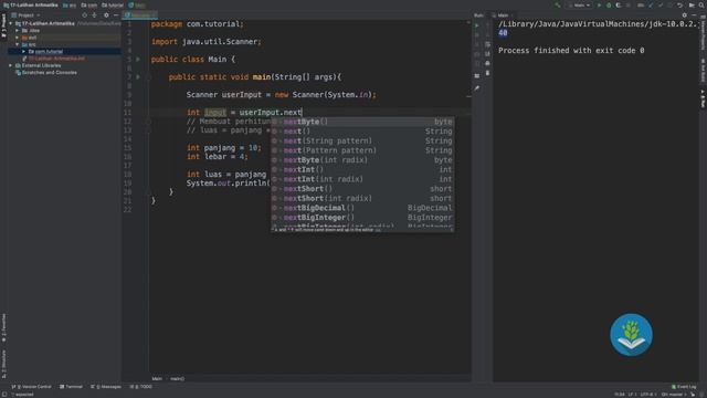 Belajar Java [Dasar] - 17 - Mengambil user input (Scanner) dan latihan aritmatika смотреть онлайн