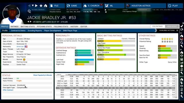 Out of the Park Baseball (OOTP) 15: Houston Astros Let's Play/Walkthrough - 2022-23 Offseason [EP34 смотреть онлайн