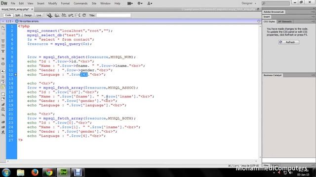 011 PHP MySQL Database Tutorial - Display Records mysql fetch object function - Hindi смотреть онлайн