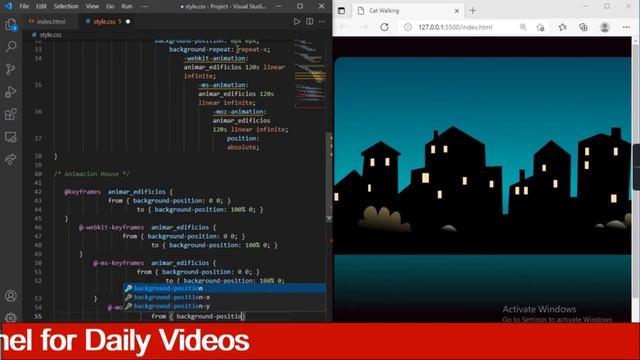 Create Cat Walking Animation With Html And Css | Techie Tutorial смотреть онлайн