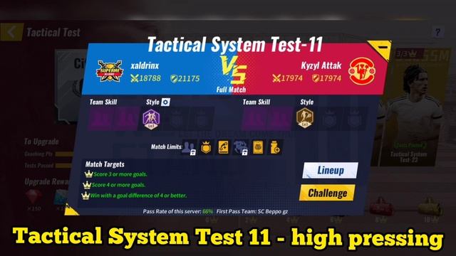 Football Master 2 Tactical System Test 4 , 11 , 23 Style Test 10 -how to complete tactical test смотреть онлайн