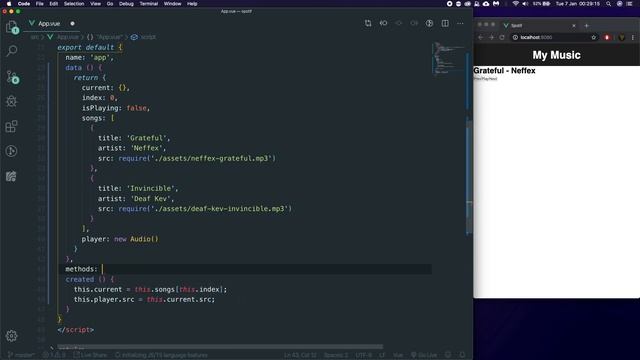 Build a Music app using VueJS | Tutorial for Beginners смотреть онлайн