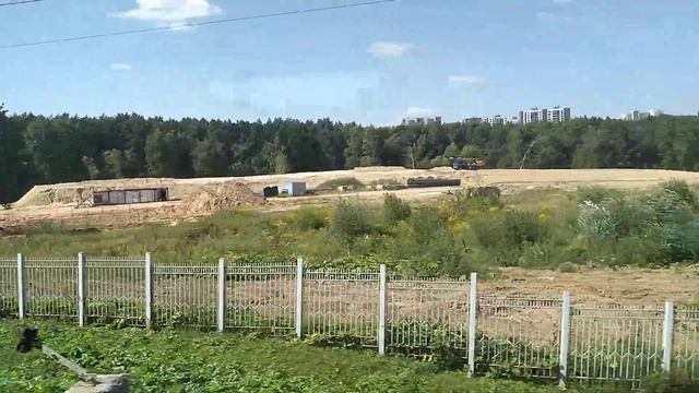стройка развязки на пьяной дороге Южного Бутово въезд в новую Москву съёмки со второго диаметра смотреть онлайн