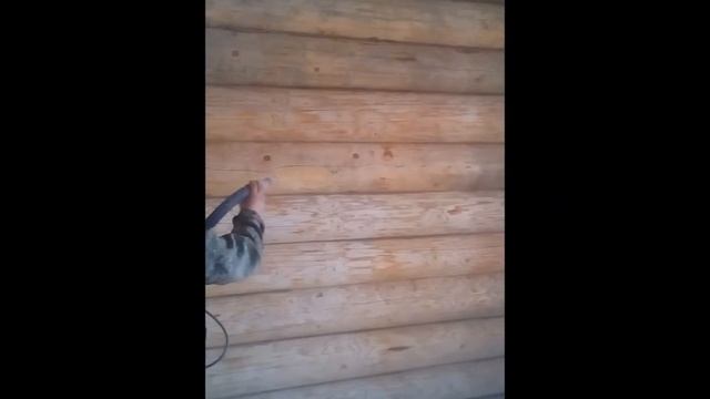 Деревянный дом после пожара. Очистка технологией мягкого бластинга смотреть онлайн
